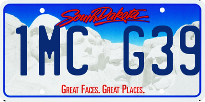SD license plate 1MCG39