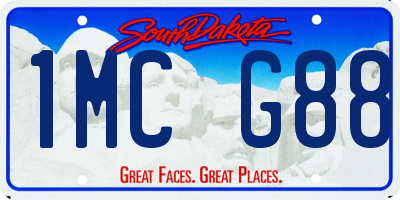 SD license plate 1MCG88