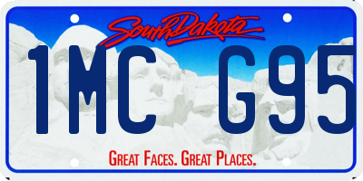 SD license plate 1MCG95
