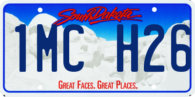 SD license plate 1MCH26