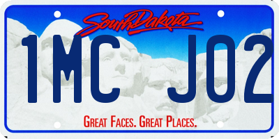 SD license plate 1MCJ02