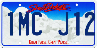 SD license plate 1MCJ12
