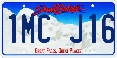 SD license plate 1MCJ16