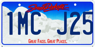 SD license plate 1MCJ25