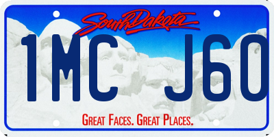 SD license plate 1MCJ60