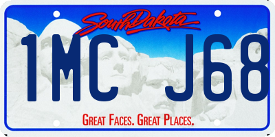 SD license plate 1MCJ68