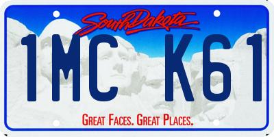 SD license plate 1MCK61
