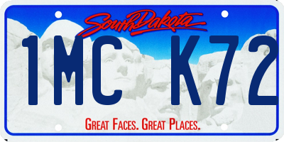 SD license plate 1MCK72