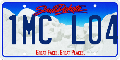 SD license plate 1MCL04