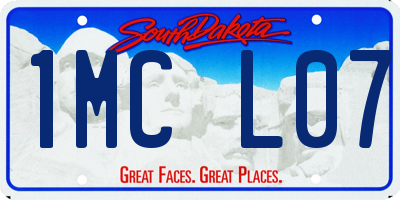 SD license plate 1MCL07