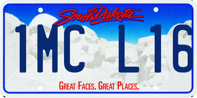 SD license plate 1MCL16