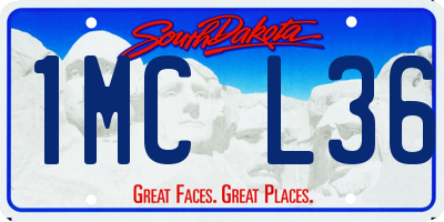 SD license plate 1MCL36
