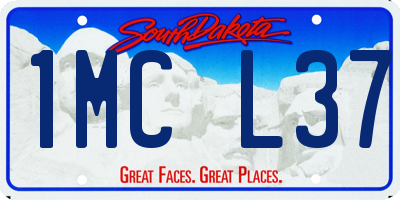SD license plate 1MCL37