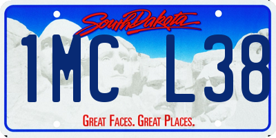 SD license plate 1MCL38