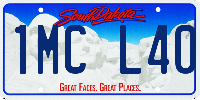 SD license plate 1MCL40