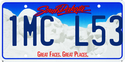 SD license plate 1MCL53
