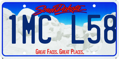 SD license plate 1MCL58