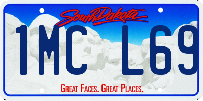 SD license plate 1MCL69
