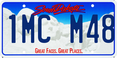 SD license plate 1MCM48