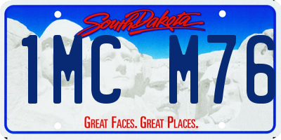 SD license plate 1MCM76