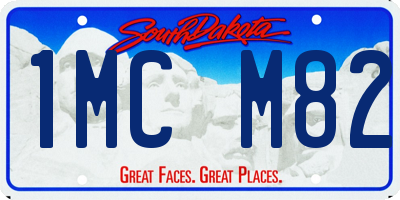 SD license plate 1MCM82