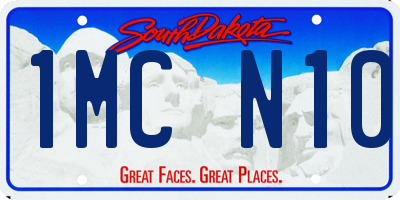 SD license plate 1MCN10