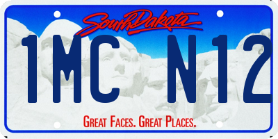 SD license plate 1MCN12