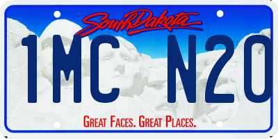SD license plate 1MCN20
