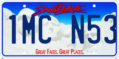 SD license plate 1MCN53