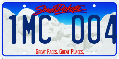 SD license plate 1MCO04