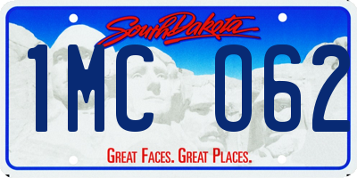 SD license plate 1MCO62