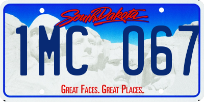 SD license plate 1MCO67
