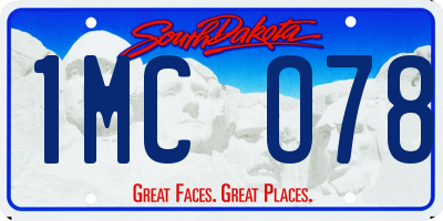 SD license plate 1MCO78