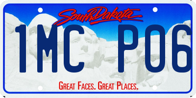 SD license plate 1MCP06