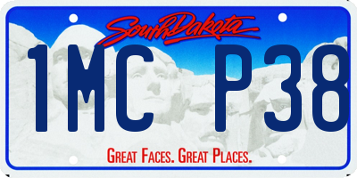 SD license plate 1MCP38