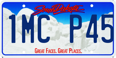 SD license plate 1MCP45