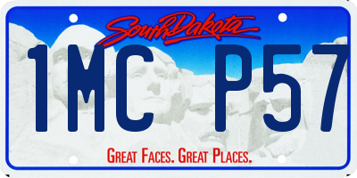 SD license plate 1MCP57