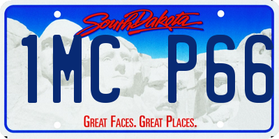 SD license plate 1MCP66