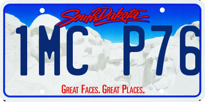 SD license plate 1MCP76