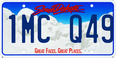 SD license plate 1MCQ49