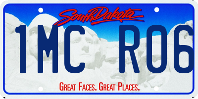 SD license plate 1MCR06