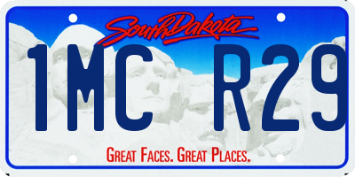 SD license plate 1MCR29