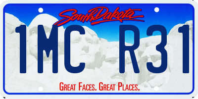 SD license plate 1MCR31