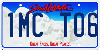 SD license plate 1MCT06