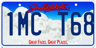 SD license plate 1MCT68