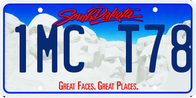 SD license plate 1MCT78