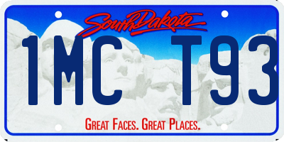 SD license plate 1MCT93