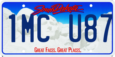SD license plate 1MCU87