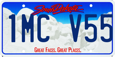 SD license plate 1MCV55