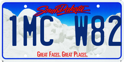 SD license plate 1MCW82